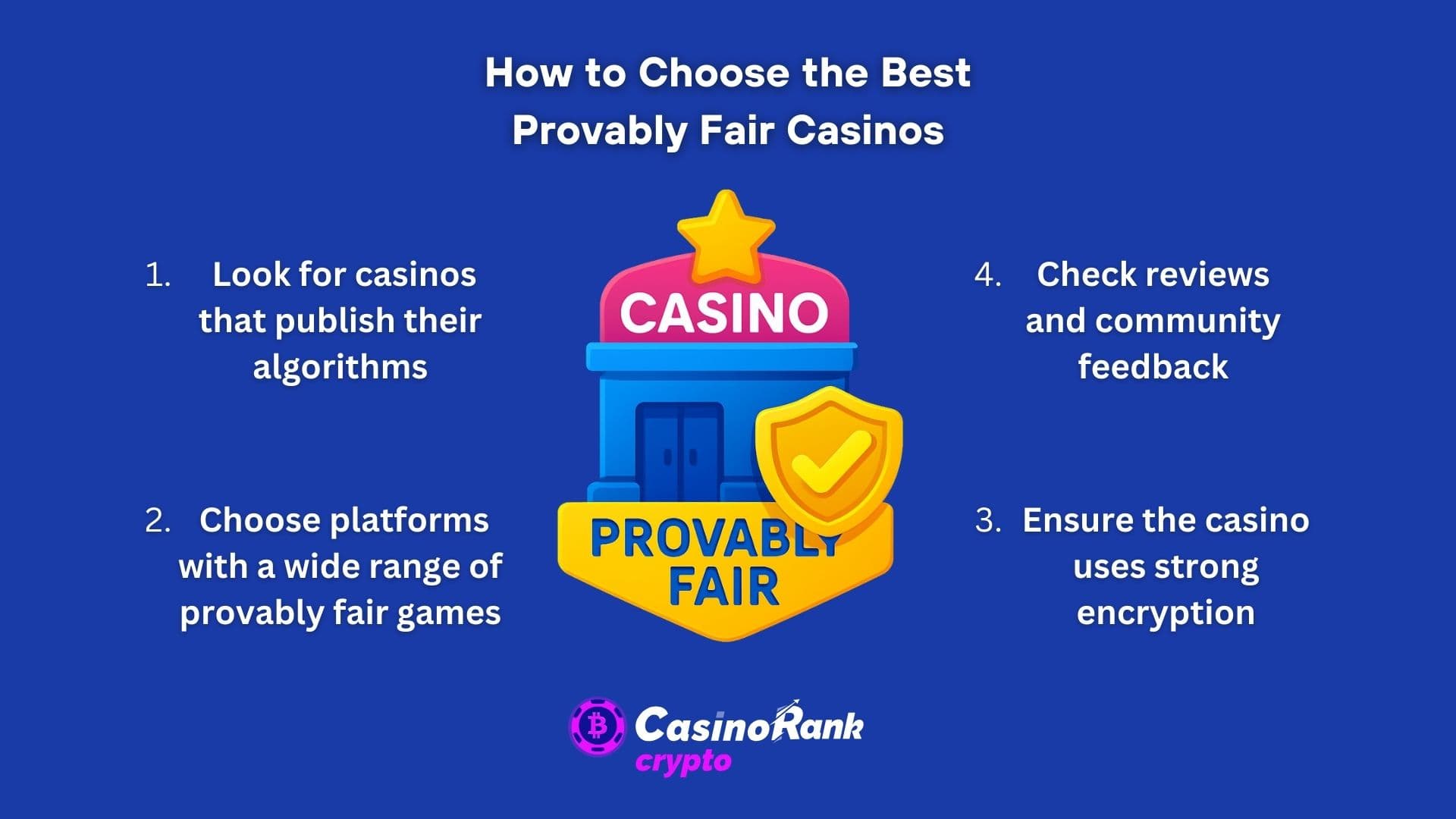 how to choose the best provably fair crypto casinos